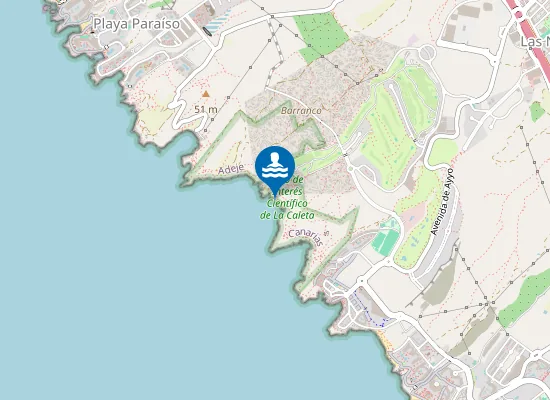 Map of Playa Diego Hernandez