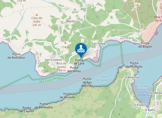 Map of Praia da Canteira de Marracoi