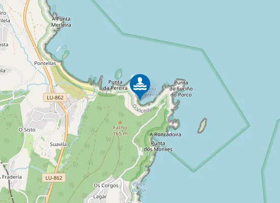 Map of Praia da Pereira