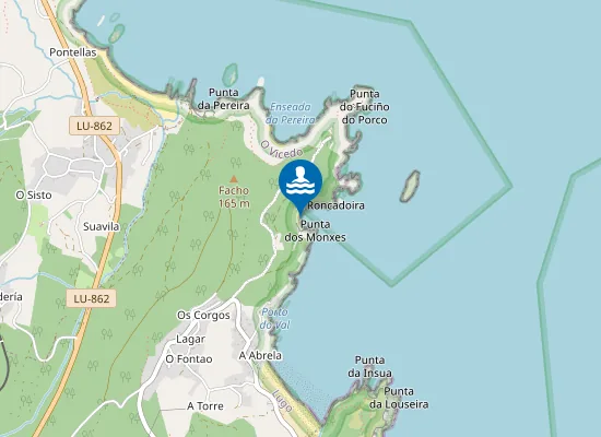 Map of Praia de Alegrín