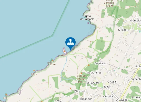 Map of Praia de Lopesa