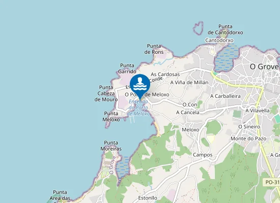 Map of Praia do Porto de Meloxo