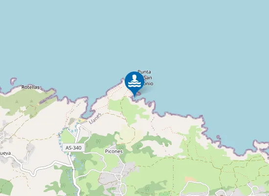 Map of Playa de San Antonio del Mar