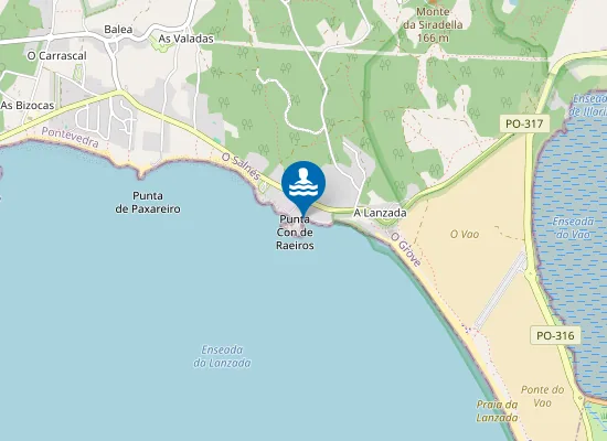 Map of Praia da Pontella