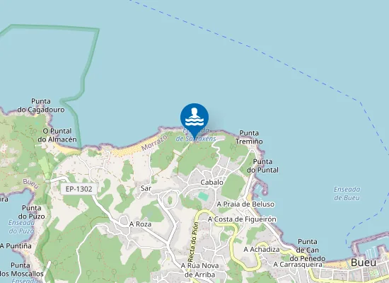 Map of Praia de Sartaxéns