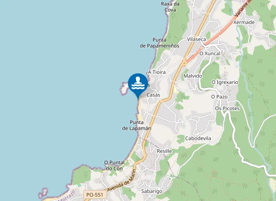 Map of Praia do Santo