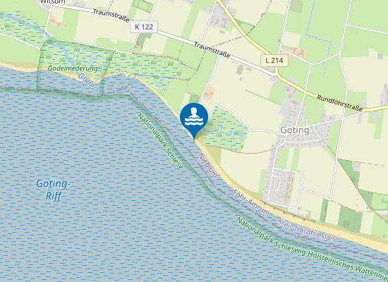 Map of NORDS FOEHR NIEBLUM FKK STRAND