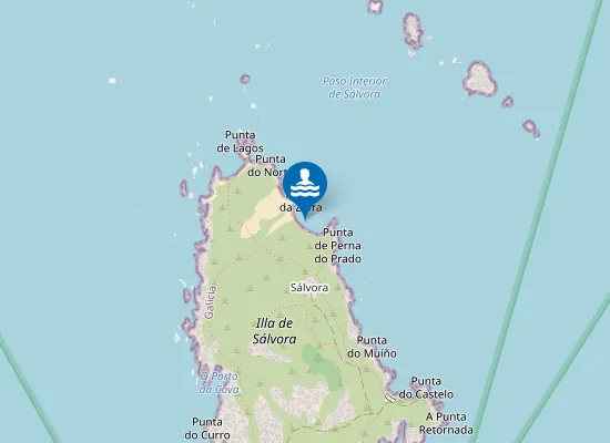 Map of Praia Da Area Dos Bois