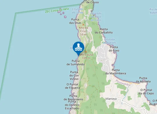 Map of Praia Das Colchas