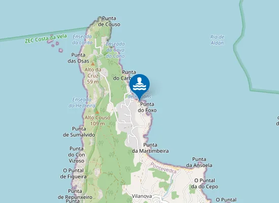 Map of Praia do Foxo