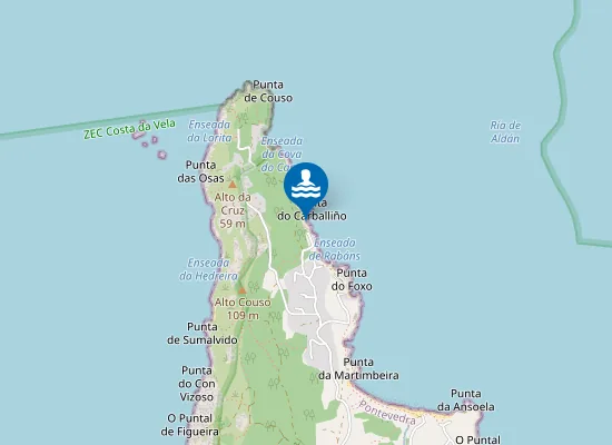 Map of Praia do Carballiño
