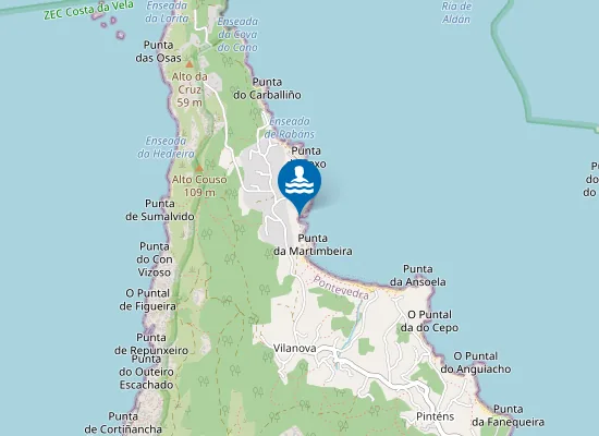 Map of Praia do Loureiro