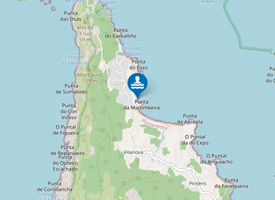 Map of Praia do Cagallón