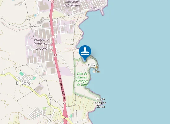 Map of Playa de Agua Dulce