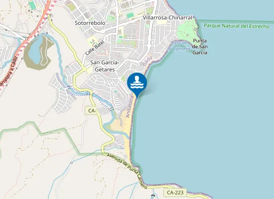 Map of Playa de Getares