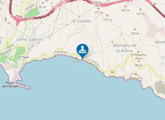 Map of Playa Llano de los Militares