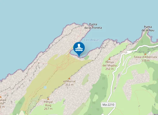Map of Font de Cala Bóquer