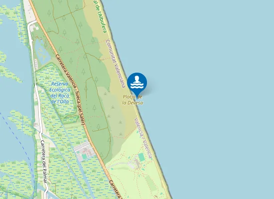Map of Platja de la Devesa