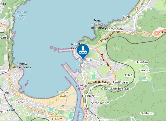 Map of Praia de Celeiro