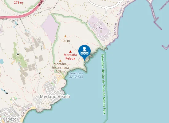 Map of Playa De La Rajita