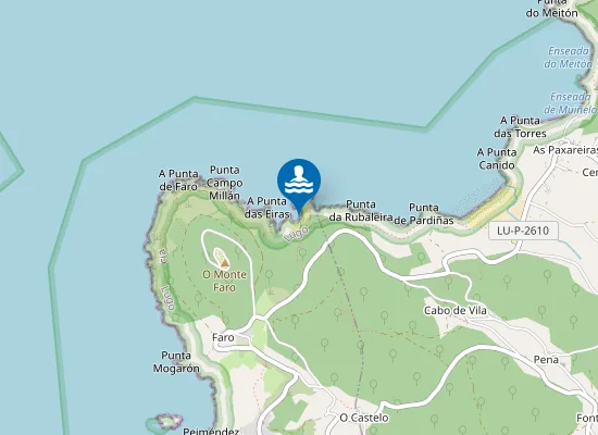 Map of Praia de Portonovo