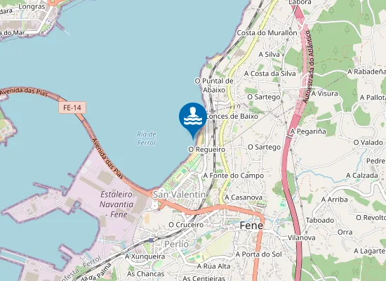 Map of Praia do Regueiro