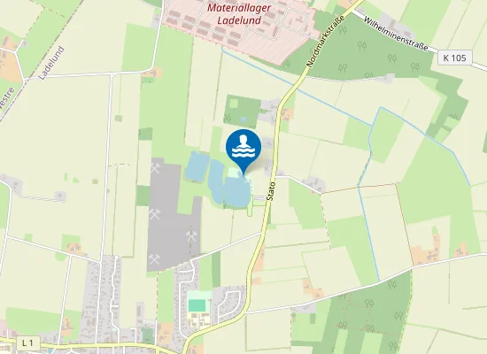 Map of BADESEE LADELUND BADEANSTALT