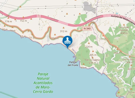 Map of Playa del Cañuelo
