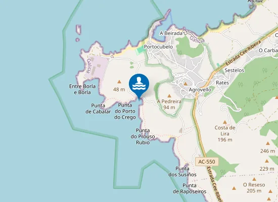 Map of Praia de Ximprón