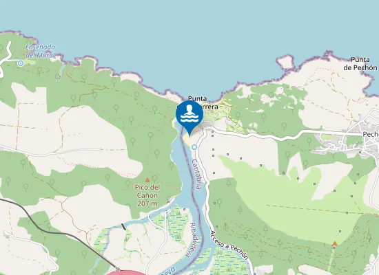 Map of Playa Del Pedreru