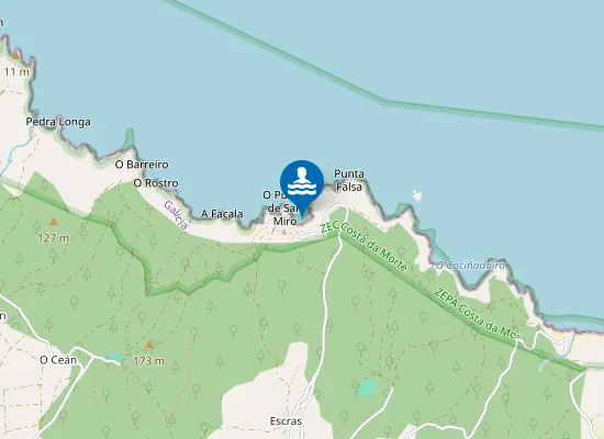 Map of Praia De San Miro