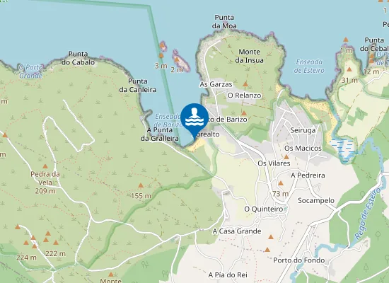 Map of Praia de Barizo