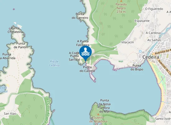 Map of Praia das Sonreiras