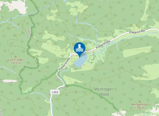 Map of PREBERSEE, TAMSWEG