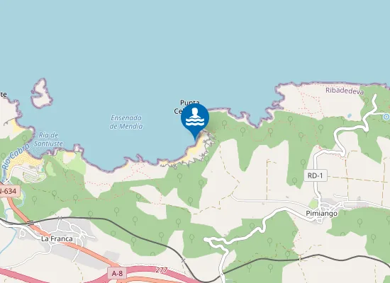 Map of Playa de Cuevas Coloradas