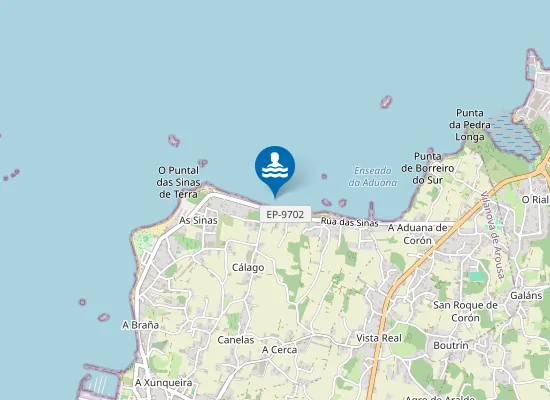 Map of Praia das Sinas