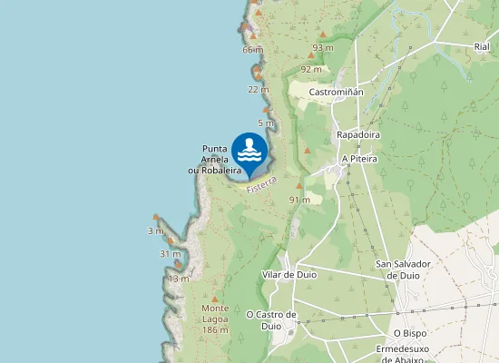 Map of Praia da Arnela