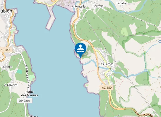 Map of Praia das Leiriñas