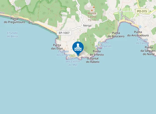 Map of Praia dos Castros