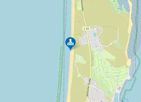 Map of NORDS SYLT HOERNUM WESTSTRAND