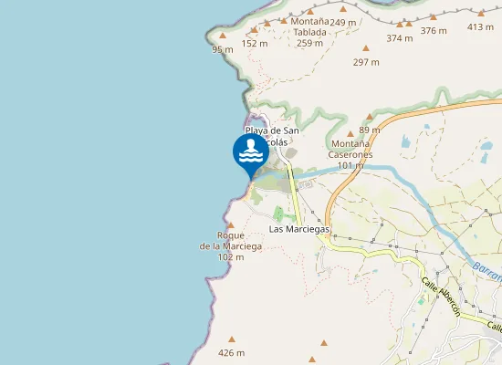 Map of Playa de la Aldea