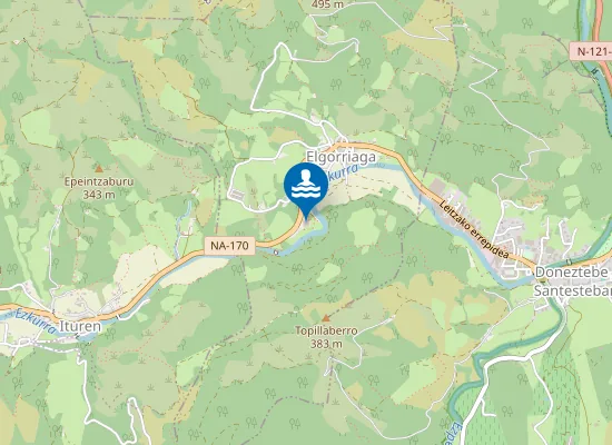 Map of Elgorriagako bainuetxea