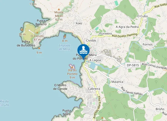 Map of Praia de Santa Ana