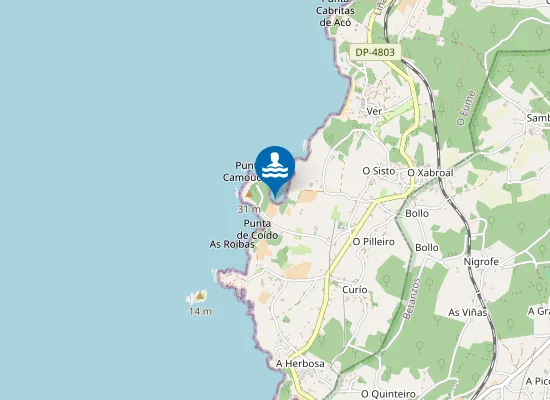 Map of Praia de Paredes