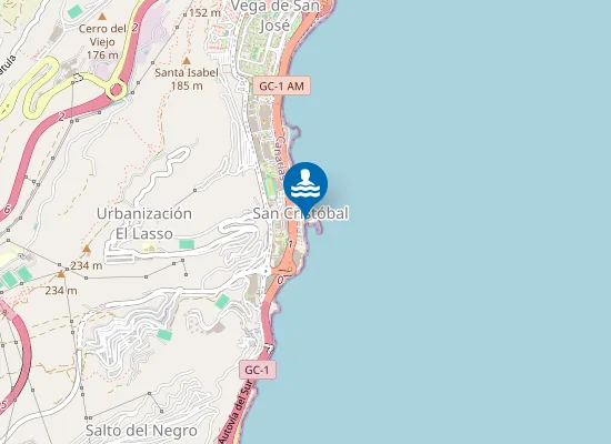 Map of Playa de San Cristóbal