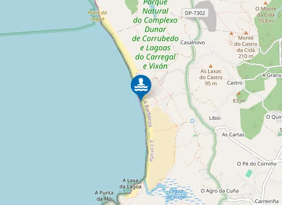 Map of Praia do Vilar