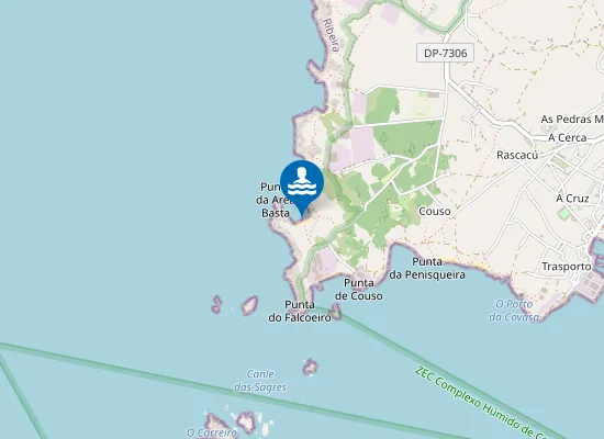 Map of Praia da Area Basta