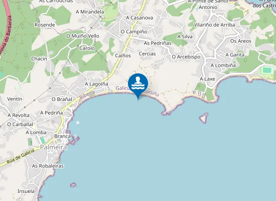 Map of Praia da Corna