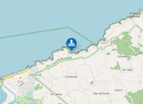 Map of Praia da Arnela
