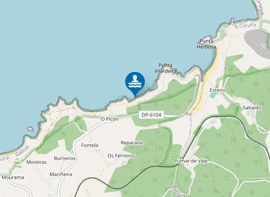 Map of Praia de Lousido